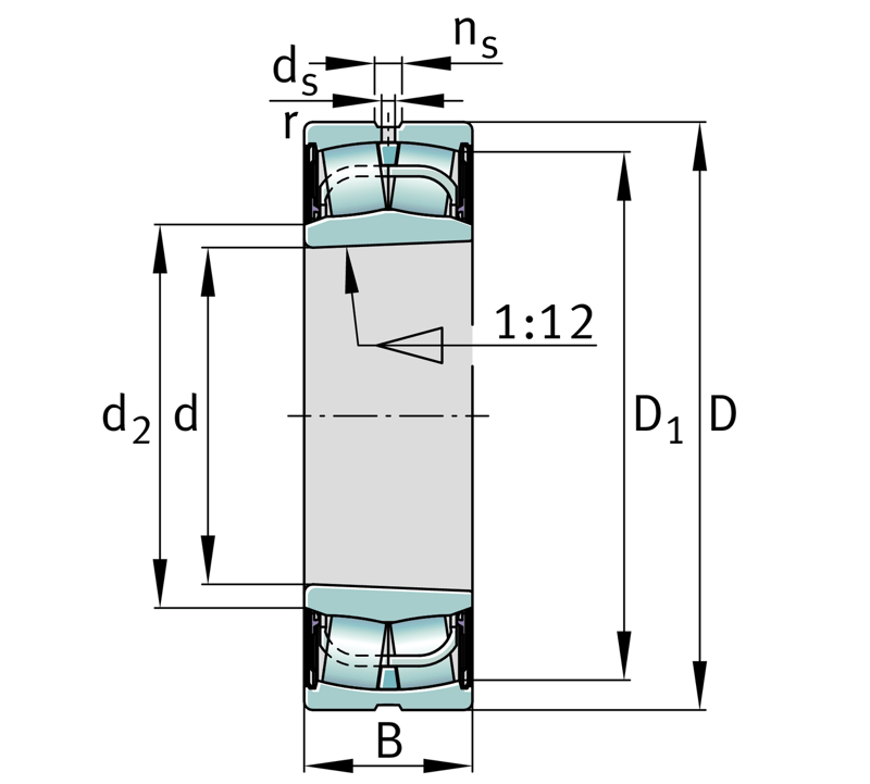 FAG WS22220-E1-XL-K-2RSR Pendelrollenlager - Bild 2