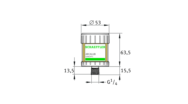 Schaeffler ARCALUB-C1-60-REFILLABLE Automatischer Schmierstoffgeber CONCEPT - Bild 2