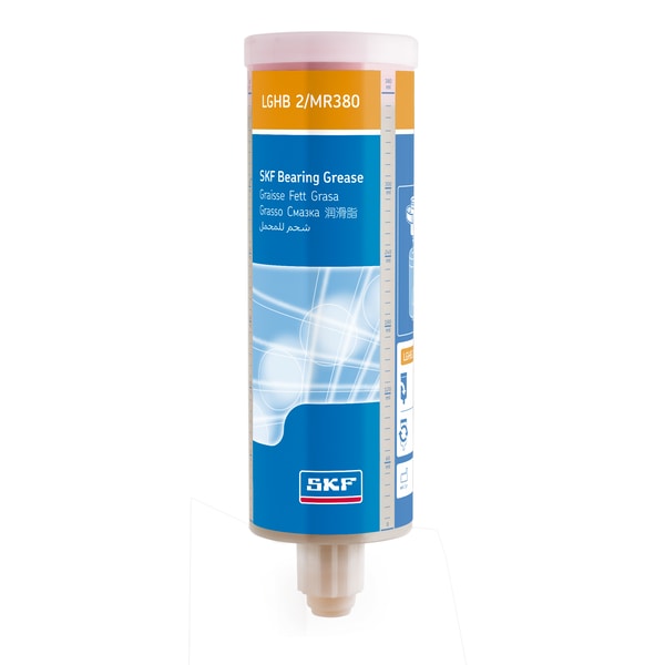 SKF LGHB 2/MR380 Navulcartridge gevuld met vet, zonder batterij, voor elektromechanische enkelpuntssmeerders - Bild 1
