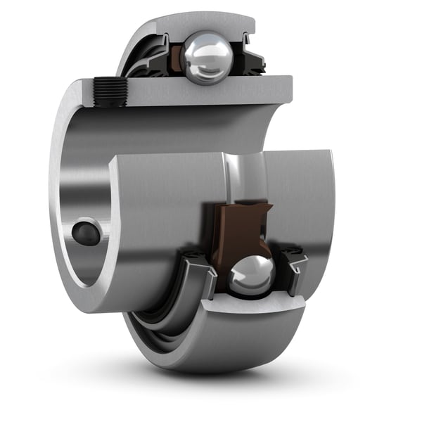 SKF YAR 210-2DW/AG Spannringlager mit Gewindestiftbefestigung und breiter ausgeführtem Innenring - Bild 1