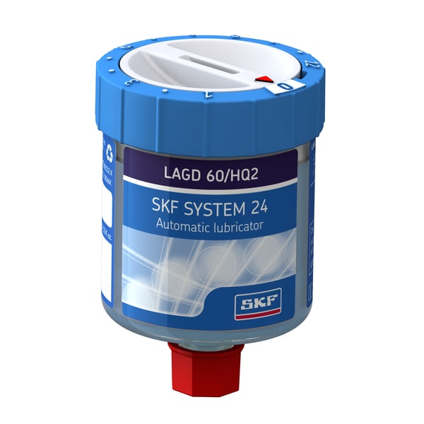 SKF LAGD 60/HQ2 SYSTEM 24, lubrificatore automatico monopunto a gas, 60 ml, riempito con grasso LGHQ 2 - Bild 1