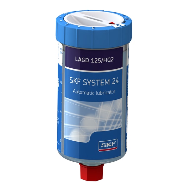 SKF LAGD 125/HQ2 SYSTEM 24, gasdrevet automatisk enkeltpunktssmører, 125 ml, fyldt med fedt LGHQ 2 - Bild 1