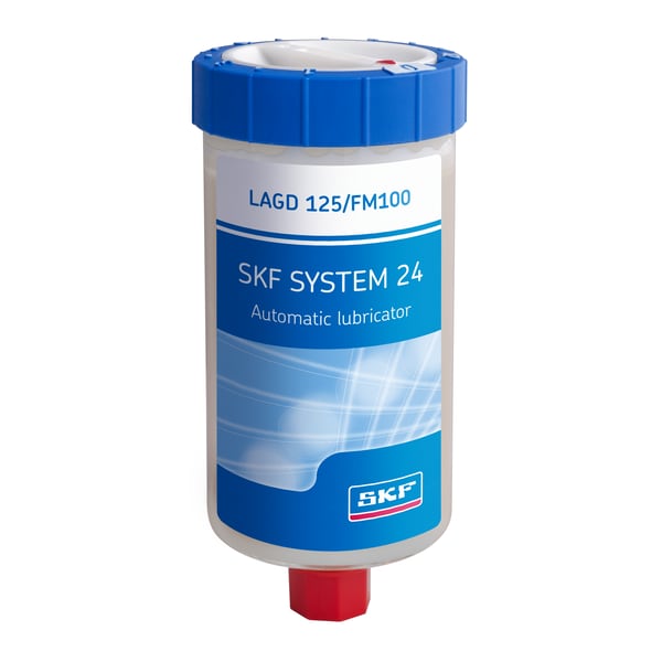 SKF LAGD 125/FM100 SKF SYSTEM 24, gasaangedreven automatische enkelpuntssmeerder, 125 ml, gevuld met olie LFFM 100 - Bild 1