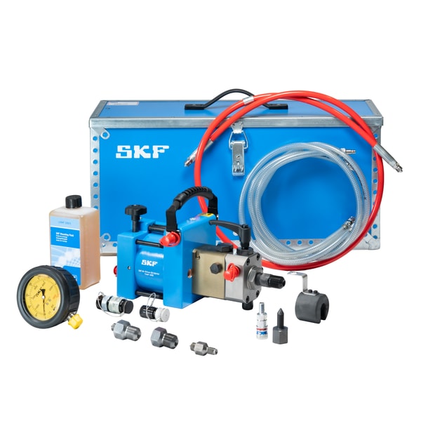 SKF THAP 400E/K10 Sada olejových trysek na stlačený vzduch, s vysokotlakou hadicí, rychlospojkami, tlakoměrem a spojkami v pevném dřevěném přenosném kufru - Bild 3