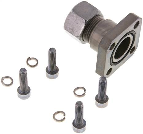 Partbase BFG 15L/LK40 Gerade Flanschverschraubung Pumpenflansch LK 40, 15 L (M22x1,5)