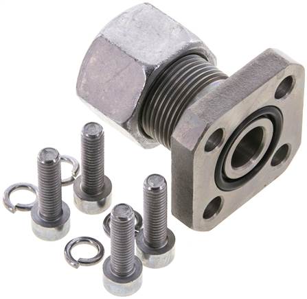 Partbase BFG 16S/LK35 Gerade Flanschverschraubung Pumpenflansch LK 35, 16 S (M24x1,5)