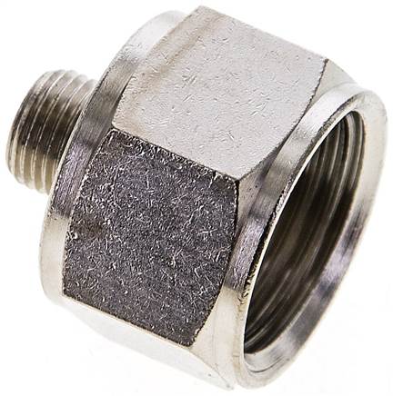 Partbase RN 1812 MSV Reduziernippel G 1/8"(AG)-G 1/2"(IG), Messing vernickelt