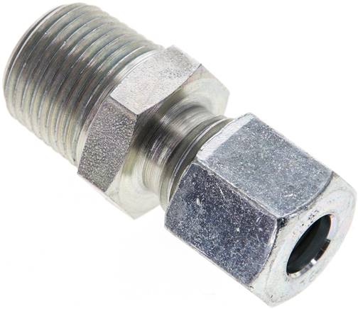 Partbase GE 8 LR 3/8 NPT Gerade Schneidringverschr. NPT 3/8"-8 L (M14x1,5), Stahl verzinkt