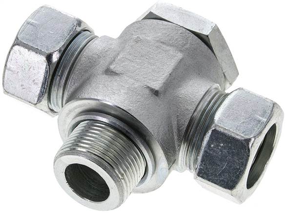 Partbase TH 28 LM T-Schwenkverschraubung M 33x2-28 L (M36x2), Stahl verzinkt
