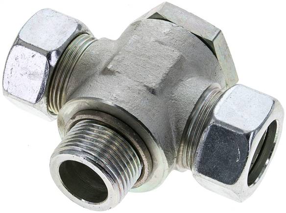 Partbase TH 28 LR T-Schwenkverschraubung G 1"-28 L (M36x2), Stahl verzinkt