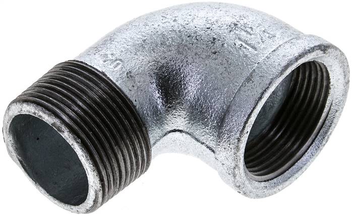 Partbase WE 114 ST 90°-Einschraubwinkel Rp 1-1/4"(IG)-R 1-1/4"(AG), Temperguss verzinkt