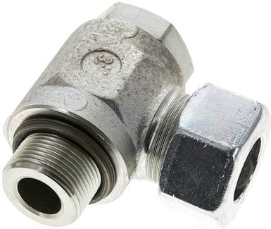 Partbase WHO 25 SM Winkel-Schwenkverschraubung M 33x2-25 S (M36x2), Stahl verzinkt
