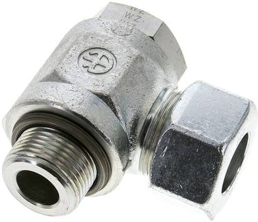 Partbase WHO 25 SR Winkel-Schwenkverschraubung G 1"-25 S (M36x2), Stahl verzinkt