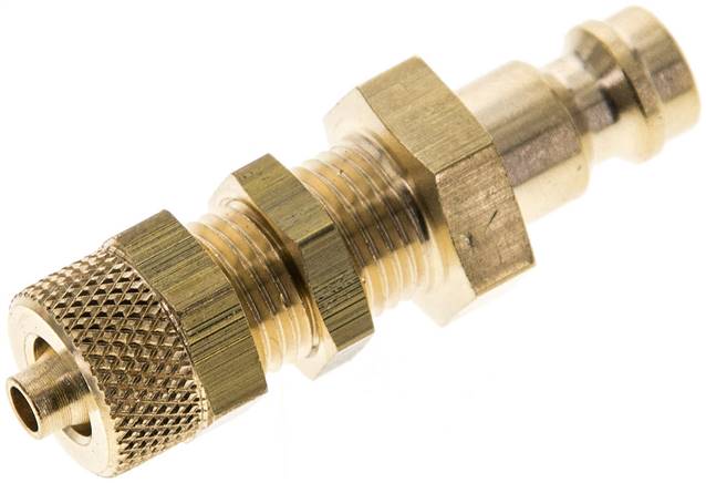 Parker KSKS 4 NW5 Schott-Kupplungsstecker (NW5) 6x4mm Schlauch, Messing