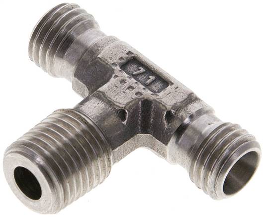 Partbase XTE 6 LR 1/4 ES T-Schneidringverschraubung R 1/4"-6 L (M12x1,5), ohne Mutter & Schneidring, 1.4571