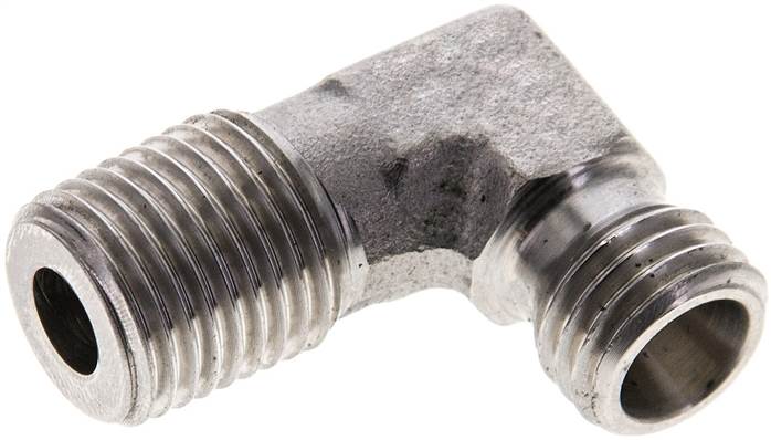 Partbase XWE 6 LR 1/4 ES Winkel-Schneidringverschraub. R 1/4"-6 L (M12x1,5), ohne Mutter & Schneidring, 1.4571