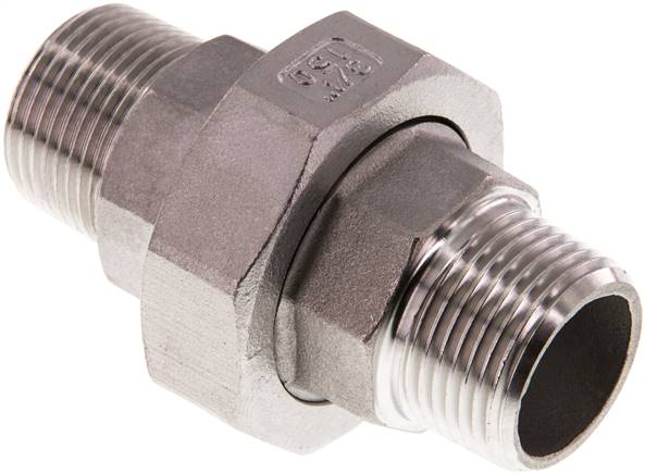 Partbase DNT 3434 F ES Doppelnippel trennbar R 3/4" flach dichtend,1.4408