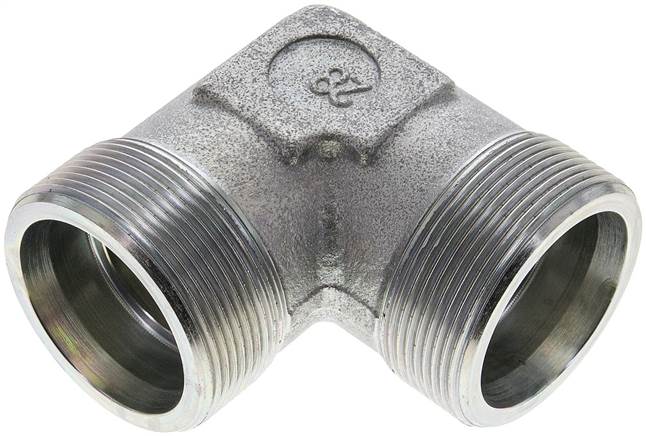 Partbase XW 38 S Winkel-Schneidringverschraubung 38 S (M52x2), ohne Mutter & Schneidring, Stahl verzinkt
