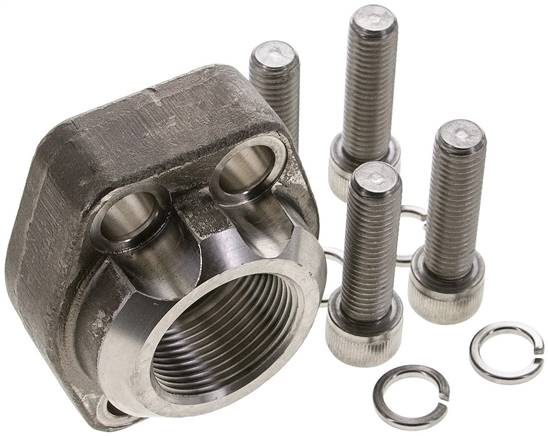 Partbase GFI 6114/114 ES Flanschverschraubung 1-1/4"-SAE (6000 PSI), G 1-1/4" (IG)
