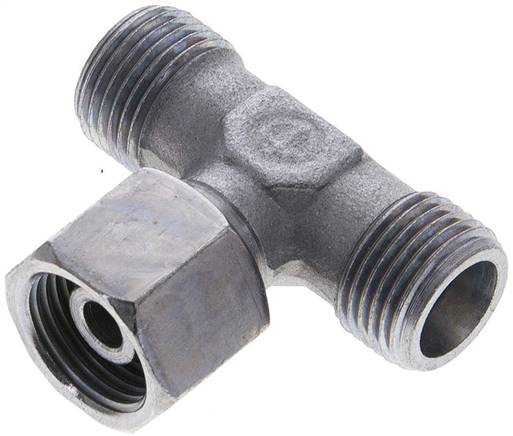 Partbase XET 10 S Einstellb. T-Schneidringverschraubung 10 S (M18x1,5), ohne Mutter & Schneidring, Stahl verzinkt