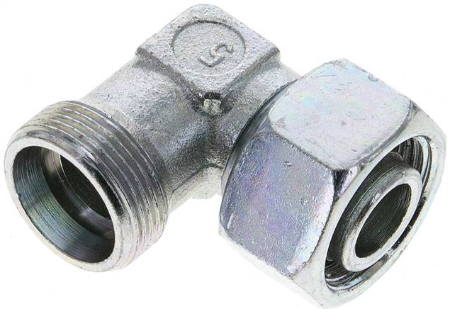 Partbase XEVW 18 L Einstellb. Winkel-Schneidringverschr. 18 L (M26x1,5), ohne Mutter & Schneidring, Stahl verzinkt