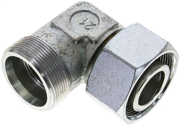 Partbase XEVW 38 S Einstellb. Winkel-Schneidringverschr. 38 S (M52x2), ohne Mutter & Schneidring, Stahl verzinkt