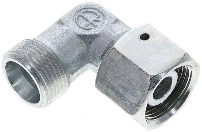 Partbase XEW 14 S Einstellb. Winkel-Schneidringverschr. 14 S (M22x1,5), ohne Mutter & Schneidring, Stahl verzinkt