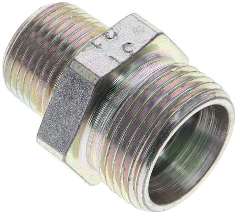 Partbase XGE 15 LR 3/8 KON Gerade Schneidringverschr. R 3/8"-15 L (M22x1,5), ohne Mutter & Schneidring, Stahl verzinkt