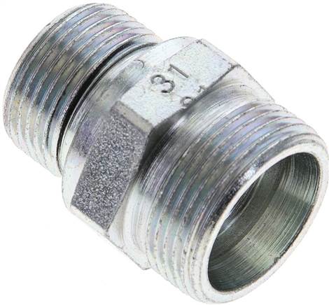 Partbase XGE 18 LM ED Gerade Schneidringverschr. M 22x1,5-18 L (M26x1,5), ohne Mutter & Schneidring, Stahl verzinkt