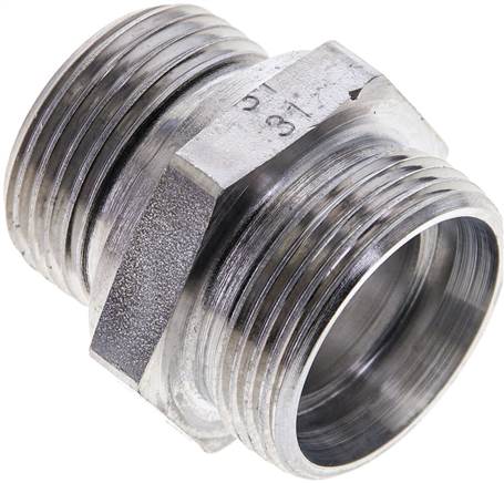 Partbase XGE 28 LR ED Gerade Schneidringverschr. G 1"-28 L (M36x2), ohne Mutter & Schneidring, Stahl verzinkt