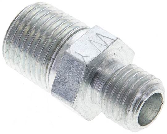 Partbase XGE 4 LLR NPT Gerade Schneidringverschr. NPT 1/8"-4 LL (M8x1), ohne Mutter & Schneidring, Stahl verzinkt