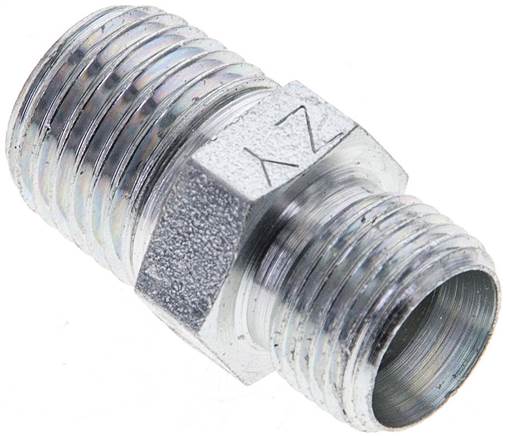 Partbase XGE 8 LLR 1/4 Gerade Schneidringverschr. R 1/4"-8 LL (M12x1), ohne Mutter & Schneidring, Stahl verzinkt