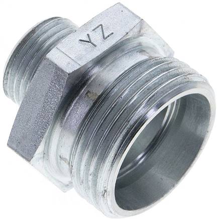 Partbase XGR 22/12 L Reduzierverschraubung 22 L (M30x2)-12 L (M18x1,5), ohne Mutter & Schneidring, Stahl verzinkt