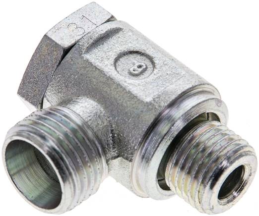 Partbase XSWVE 10 LR Winkel-Schwenkverschraubung G 1/4"-10 L (M16x1,5), ohne Mutter & Schneidring, Stahl verzinkt