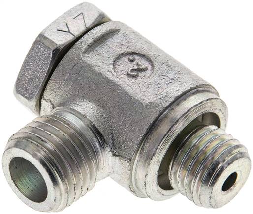 Partbase XSWVE 6 SM Winkel-Schwenkverschraubung M 12x1,5-6 S (M14x1,5), ohne Mutter & Schneidring, Stahl verzinkt