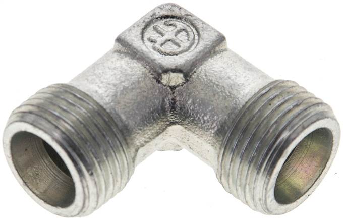 Partbase XW 10 S Winkel-Schneidringverschraubung 10 S (M18x1,5), ohne Mutter & Schneidring, Stahl verzinkt