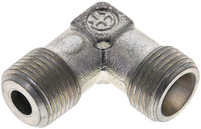 Partbase XWE 10 SR NPT Winkel-Schneidringverschraub. NPT 3/8"-10 S (M18x1,5), ohne Mutter & Schneidring, Stahl verzinkt