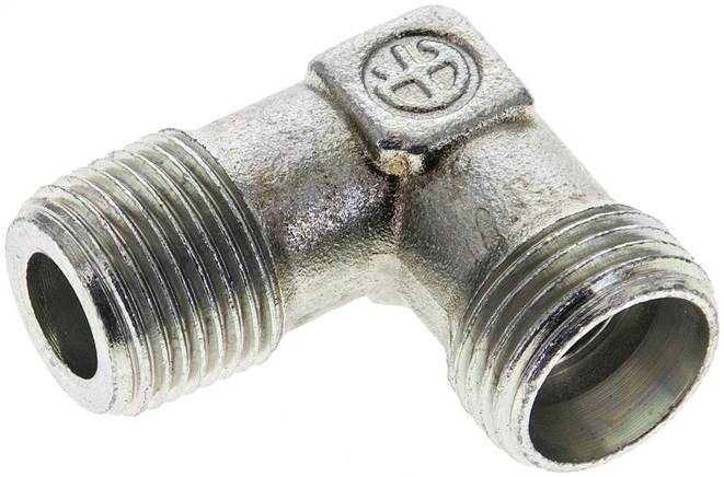 Partbase XWE 12 LR Winkel-Schneidringverschraub. R 3/8"-12 L (M18x1,5), ohne Mutter & Schneidring, Stahl verzinkt