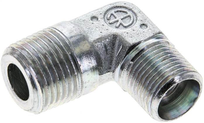 Partbase XWE 12 LR 1/2 Winkel-Schneidringverschraub. R 1/2"-12 L (M18x1,5), ohne Mutter & Schneidring, Stahl verzinkt