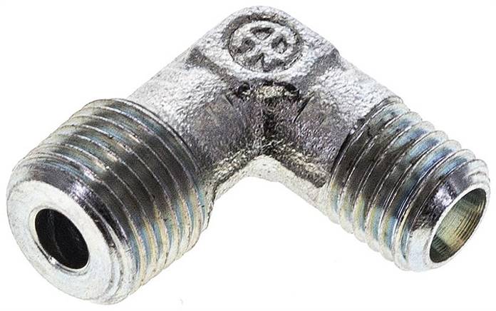 Partbase XWE 4 LLR NPT Winkel-Schneidringverschraub. NPT 1/8"-4 LL (M8x1), ohne Mutter & Schneidring, Stahl verzinkt