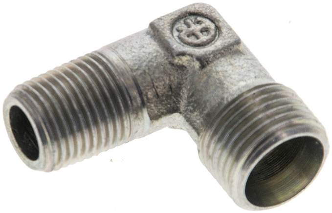 Partbase XWE 8 LLR Winkel-Schneidringverschraub. R 1/8"-8 LL (M12x1), ohne Mutter & Schneidring, Stahl verzinkt