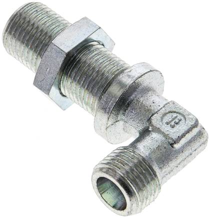 Partbase XWSV 8 S Winkel-Schott-Schneidringverschr. 8 S (M16x1,5), ohne Mutter & Schneidring, Stahl verzinkt