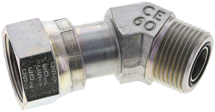 Partbase EW45 10 ORFS ORFS-45°-Winkelverschraubung UNS 1"-14(IG/AG)