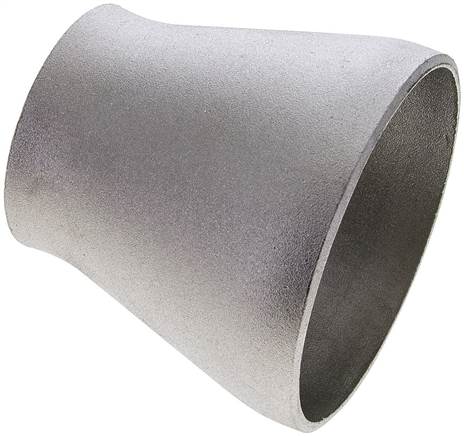 Partbase R114,336/76KST Reduzierstück 114,3x3,6mm - 76,1x2,9mm, P235GH-TC1 Stahl schwarz nahtlos