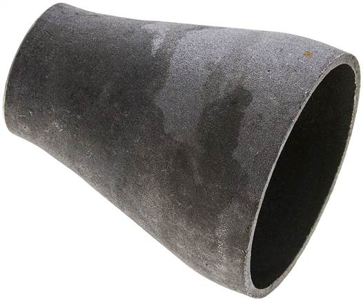 Partbase R76,129/42KST Reduzierstück 76,1x2,9mm - 42,4x2,6mm, P235GH-TC1 Stahl schwarz nahtlos