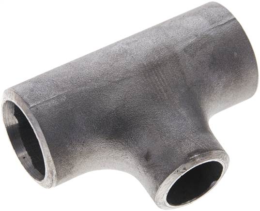 Partbase T33,732/26ST T-Stück 33,7x3,2mm - 26,9x3,2mm, P235GH-TC1 Stahl schwarz, nahtlos