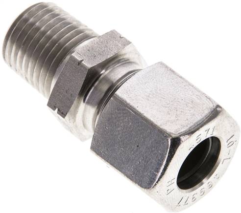 Partbase GE 10 LR ES NPT Gerade Schneidringverschr. NPT 1/4"-10 L (M16x1,5), 1.4571