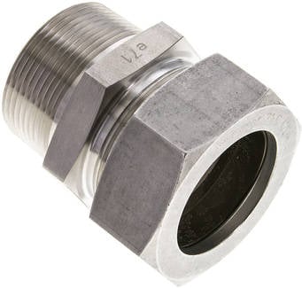 Partbase GE 42 LR ES NPT Gerade Schneidringverschr. NPT 1-1/2"-42 L (M52x2), 1.4571