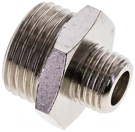 Partbase DN 1214 MSV Doppelnippel G 1/2"-G 1/4", Messing vernickelt