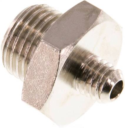 Partbase DN 185 MSV Doppelnippel G 1/8"-M 5, Messing vernickelt